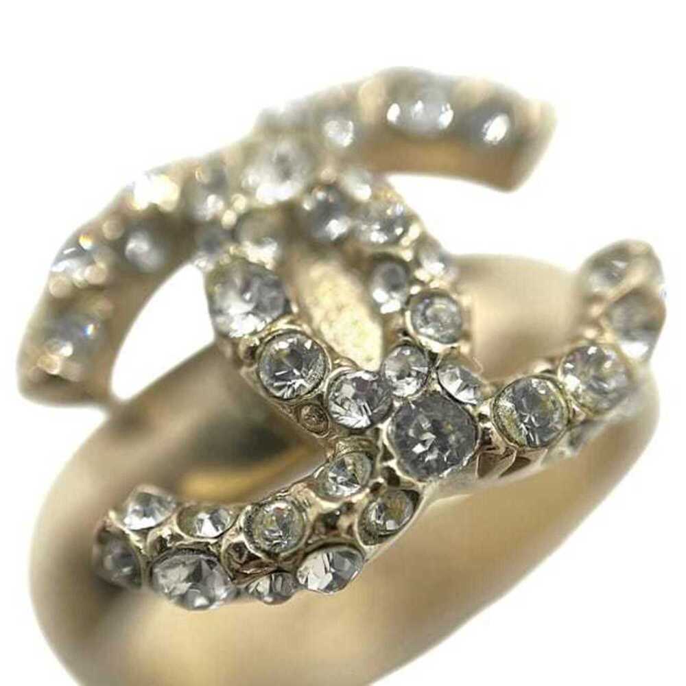 Chanel ring, gold color, Coco Mark, AB2150, JP size 12, GP, rhinestone, F19 A... - Picture 6 of 11